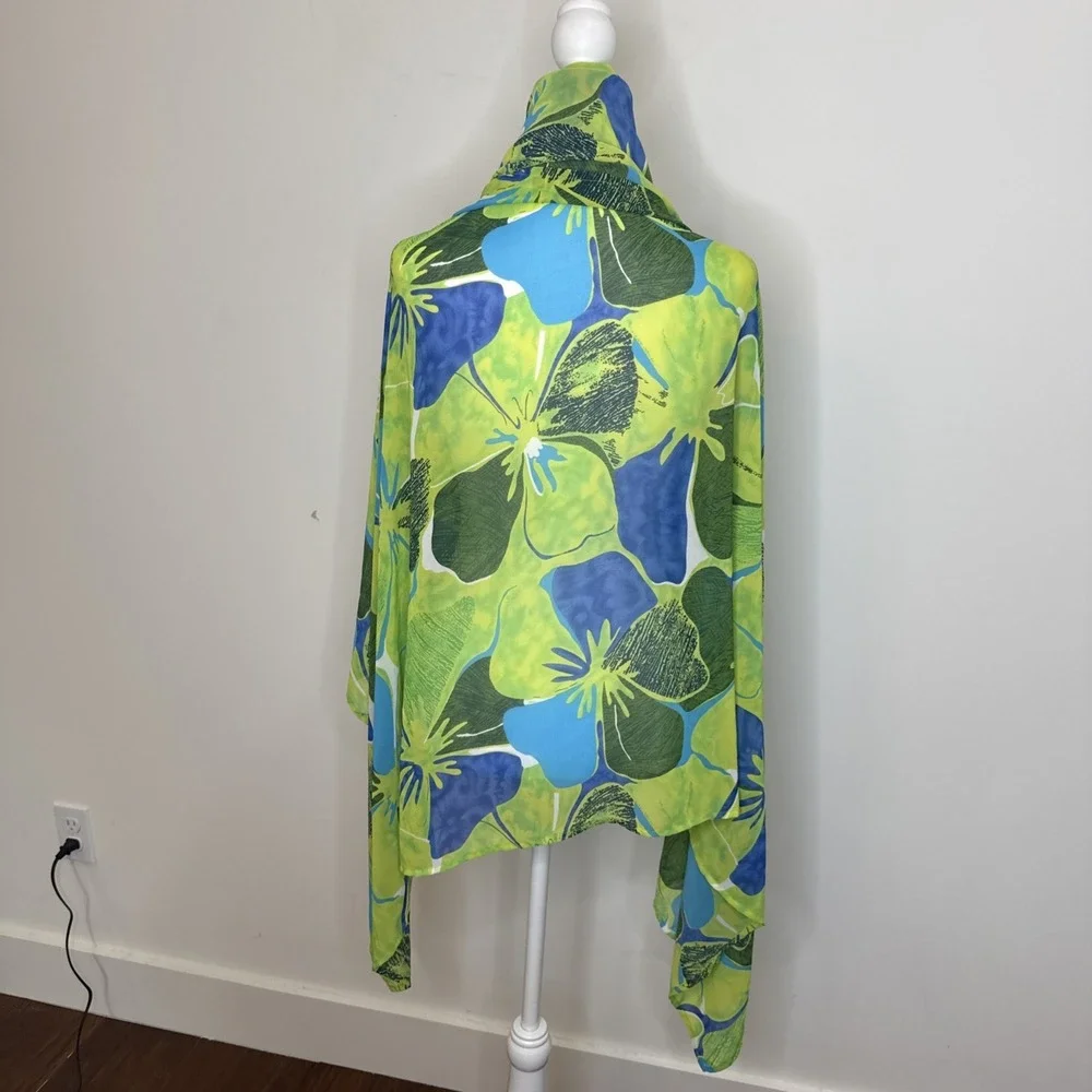 Vintage Y2K Victorias Secret Chiffon Beach Swim Sarong Cover Up Wrap Skirt Scarf